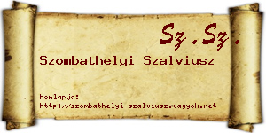 Szombathelyi Szalviusz névjegykártya